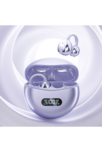 Choice1 سماعات أذن لاسلكية بنفسجية اللون بتقنية توصيل العظام، عالية الدقة، بل...