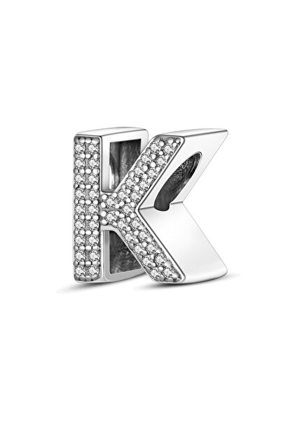 Choice15 KJC165-K Classic 925 Silver 26 English Letters Charms Beads Sparklin...