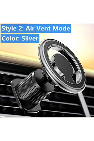 Choice حامل هاتف مغناطيسي فضي للسيارة، يُثبت على فتحة التهوية، يدعم نظام تحدي...