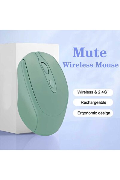 Choice ماوس ألعاب لاسلكي قابل لإعادة الشحن، أخضر اللون، متوافق مع تقنية بلوتو...