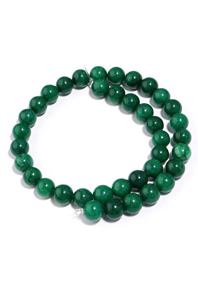 Choice3 10mm Natural Green Jade Stone Beads Round Gemstone Loose Bead for Jew...