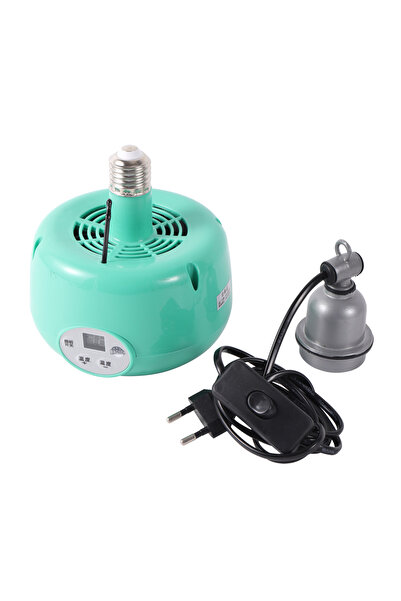 Choice مصباح تدفئة للحيوانات الأليفة أخضر اللون مزود بقابس أوروبي، يوفر إضاءة...