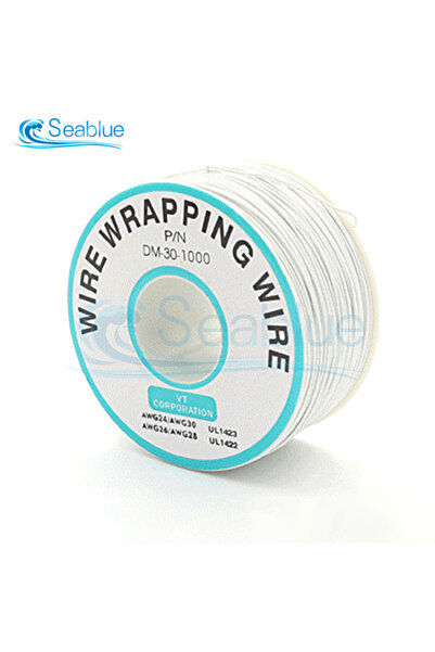 Choice4 white 250m 30AWG Wrapping Wire Tin Plated per B-30-1000 Cable Breadbo...