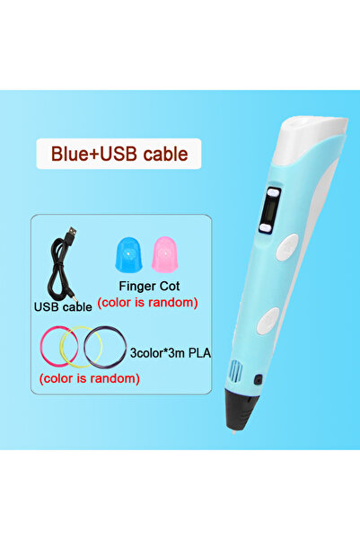 Choice4 Blue-9M PLA 3D Pen Drawing Printing Pen With LCD Screen Compatible PL...