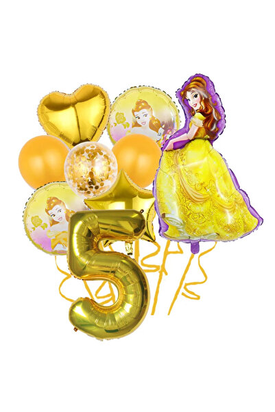 Choice5 كما هو موضح في الصورة رقم 5، 9 قطع من بالونات الجميلة والوحش، بالونات...