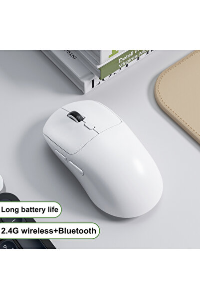 choice2 ماوس ألعاب لاسلكي فائق الخفة M348 أبيض اللون، بتقنية بلوتوث 2.4 جيجا ...