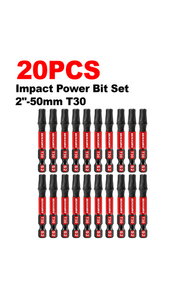 choice2 2Inches 20PCS Geinxurn 2 In.Impact Tough Magnetic Power Bit Set, Torx...
