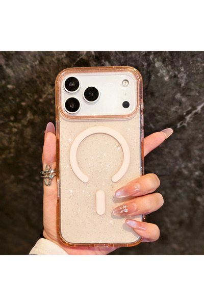 Choice13 جراب مغناطيسي شفاف لامع مناسب لهواتف آيفون 17 (17 برو، 17 إير، 17 بر...