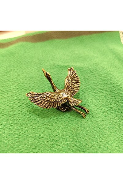Choice Light Grey Elegant Brass Flying Crane Figurine - Vintage Style Desktop...