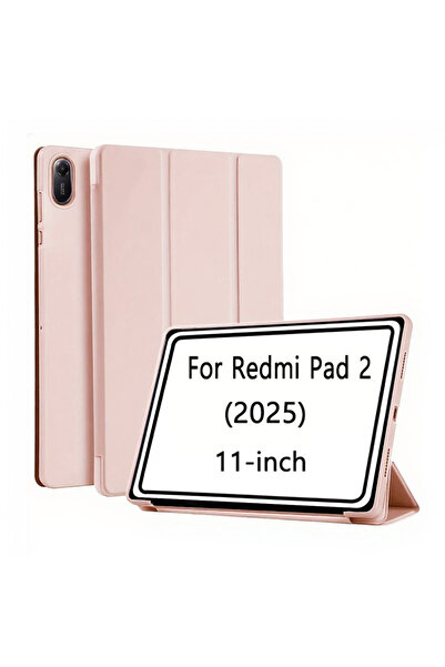 Choice5 جراب وردي اللون لجهاز Redmi Pad 2، مزود بخاصية التشغيل التلقائي، غطاء...