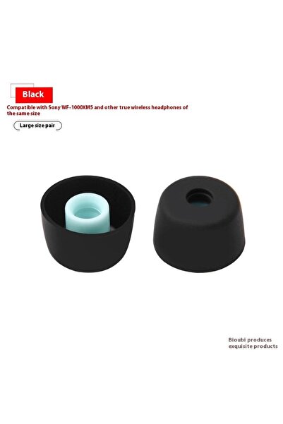 Choice9 KOQZM أسود L، 3 أزواج (6 قطع)، سدادات أذن سيليكونية لسماعات WF-1000XM...