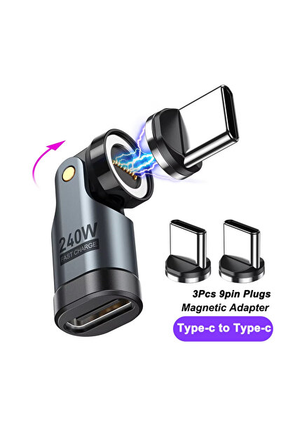 Choice1 3 قطع من كابلات الشحن السريع USB-C إلى Type-C OTG سوداء اللون من AUFU...