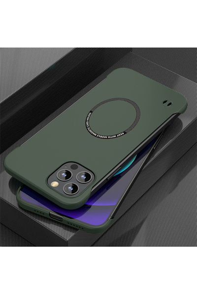 Choice غطاء حماية فائق النحافة بدون إطار باللون الأخضر الداكن لهواتف آيفون 15...