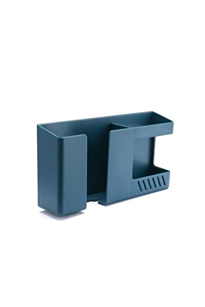 choice2 حامل شحن هاتف محمول عالمي أزرق اللون، يُثبت على الحائط، صندوق تخزين ب...