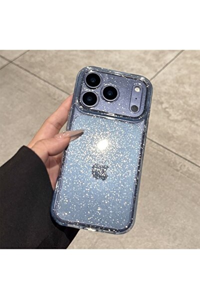 Choice57 غلاف هاتف شفاف من السيليكون اللامع باللون الأزرق لهاتف iPhone 17 Pro...