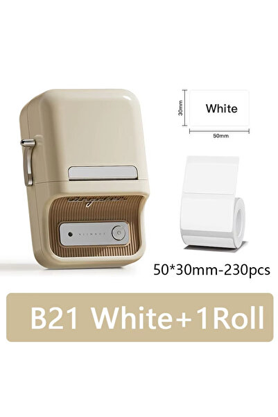 Choice5 طابعة Niimbot B21 حراري المحمولة الصغيرة البيضاء ذاتية اللصق لطباعة ا...
