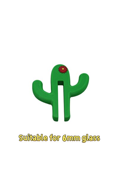 Choice مساعد تخزين للحمام بتصميم صبار أخضر، خطاف باب زجاجي مبتكر، مناسب للزجا...