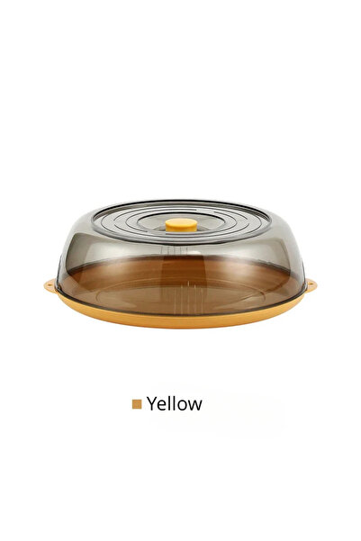 Choice غطاء عازل حراري أصفر اللون لحفظ الطعام، شفاف وقابل للتكديس، مقاوم للغب...