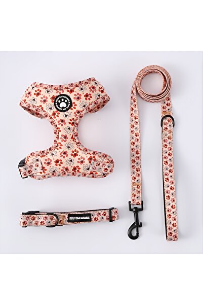 Choice13 S Pink Breathable Adjustable Knit Fabric Dog Harness and Leash Set-A...