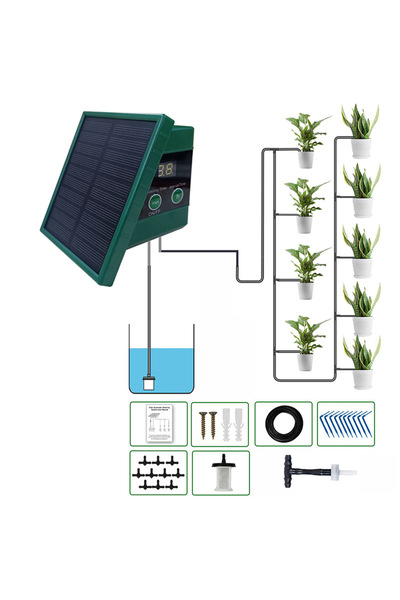 Choice نظام ري شمسي مكون من مجموعة واحدة للحديقة والشرفة، نظام ري بالتنقيط أو...