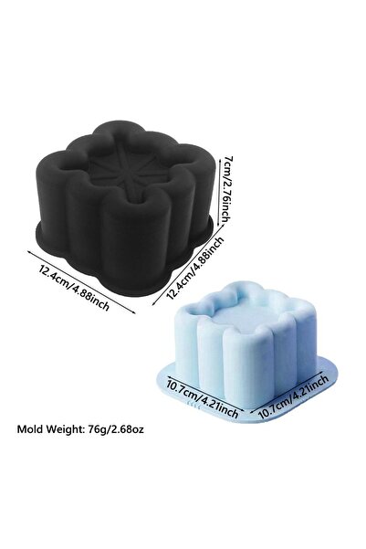 Choice1 قالب خبز سيليكون مفرد الشكل أسود اللون على شكل زهرة، قالب فوندان على ...