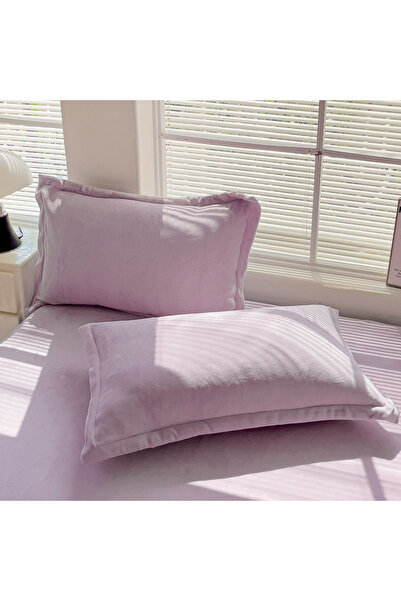 Choice17 2pc 48x74cm Purple 1/2pcs Soft Flannel Pillowcase Winter Warm Pillow...