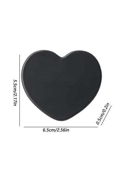 Choice1 مرآة مكياج سوداء لطيفة على شكل قلب، مرآة سفر محمولة مقاومة للماء مزود...