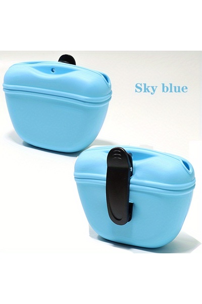choice2 blue Silicone Dog Treat Bag Pet Portable Dog Training Waist Bag Water...