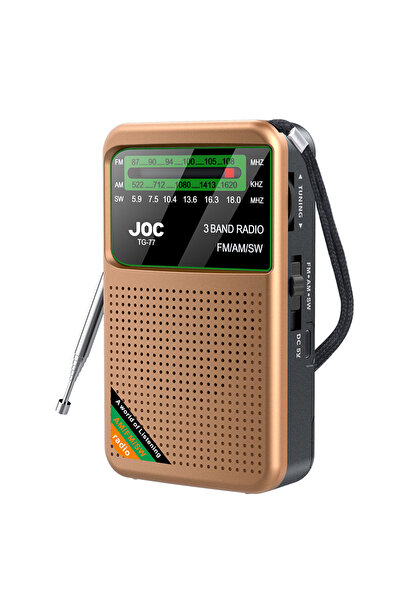 choice2 راديو TG77 الذهبي المحمول صغير الحجم كامل الموجات FM AM SW راديو استق...