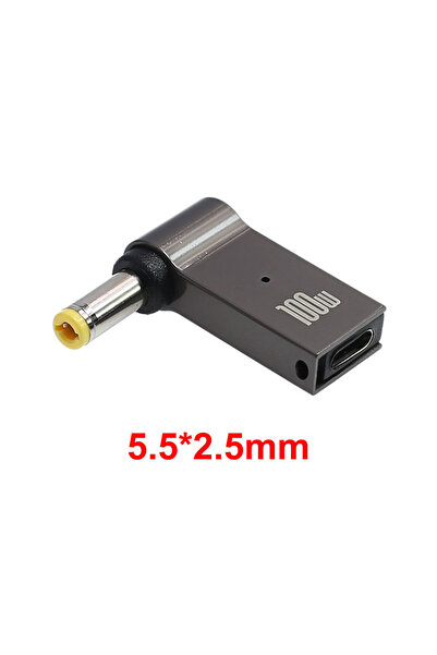 Choice6 موصل طاقة USB من النوع C بقدرة 100 واط، مقاس 5.5 × 2.5 مم، من النوع C...