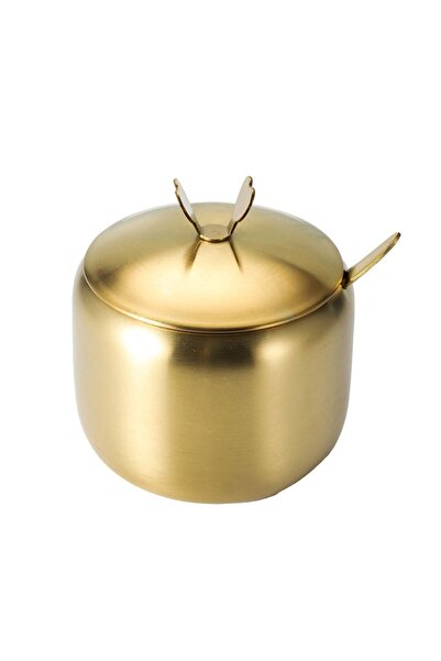 Choice1 Gold-250ml-A Gold Silver Sugar Bowl With Spoon Lid Stainless Steel Sm...
