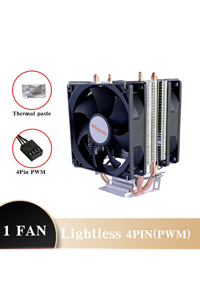 choice2 لون ثابت 2011-X79-X99-E5 مبرد معالج مركزي هوائي بمروحتين 4PIN وأنبوبي...