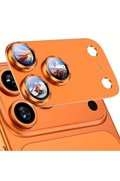 Choice9 iPhone 17 Pro Max Metal Orange Metal Glass Camera Lens Protector for ...