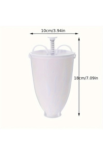 Choice صانعة دونات بيضاء مع موزع مكبس، أداة خبز 10 سم لدونات متساوية الحجم، س...