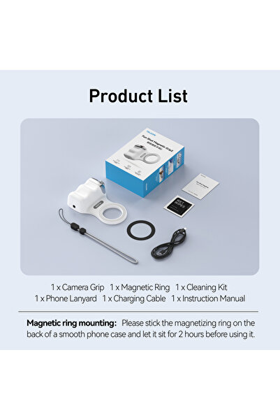 Choice مقبض ماج سيف للكاميرات والهواتف من تيليسين، مقبض مغناطيسي للتصوير، حام...