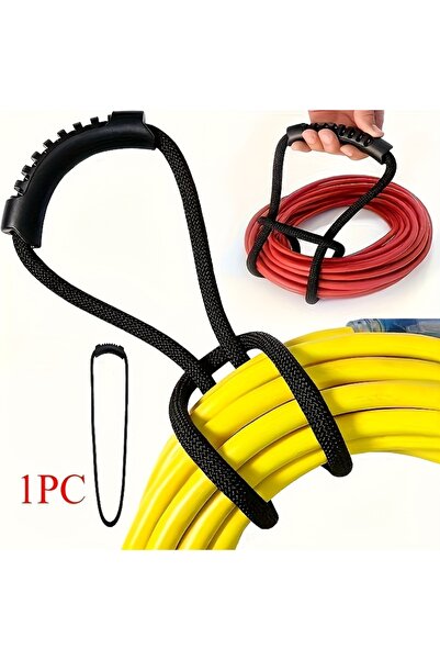 Choice منظم أسلاك وأنابيب كابلات أسود، حقيبة تخزين محمولة لحبال التمديد مع مق...