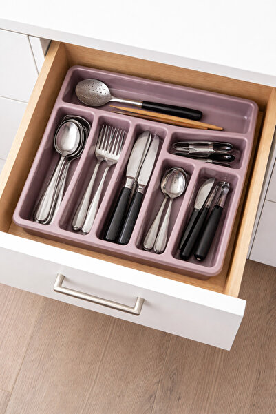 Padilon منظم أدوات المائدة بـ 7 أقسام، منظم أدوات المطبخ للشوك والملاعق، 38 ×...