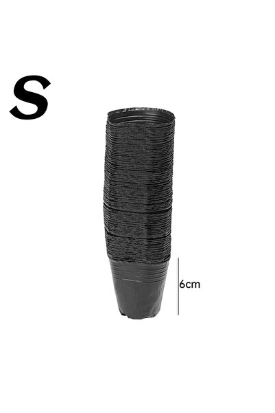 Choice13 100 قطعة من أواني زراعة الشتلات السميكة مقاس 6x6 سم، قابلة لإعادة ال...