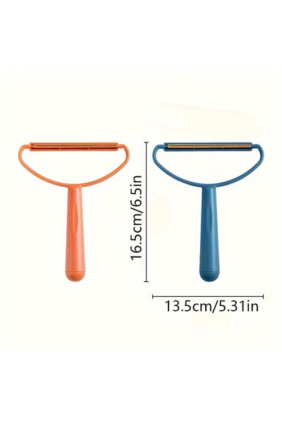 Choice Orange Double-Side Lint Remover Portable Pet Hair Remover Brush Manual...