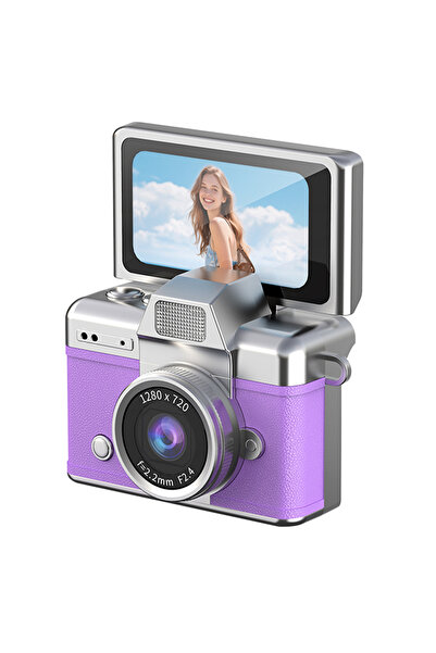 Choice1 كاميرا صغيرة بنفسجية اللون ، سلسلة مفاتيح ، شاشة قابلة للطي 1.47 بوصة...