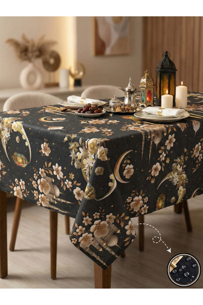 Soft Kare 5D Digital Printing Ramadan Tablecloth – Liquid-Proof, Stain-Resist...