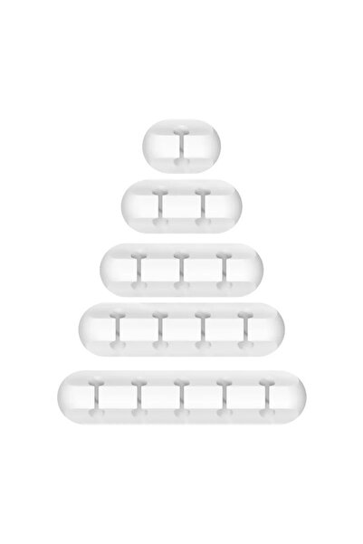 Choice4 مجموعة واحدة من منظم كابلات USB المصنوع من السيليكون الأبيض، لفافة كا...