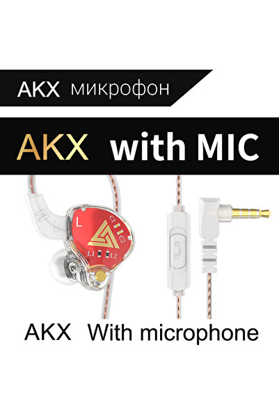 Choice سماعة أذن بأسلاك أصلية حمراء من QKZ AKX، سماعة رأس داخلية للمراقبة مع ...