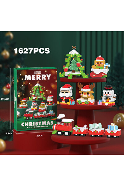 Choice6 1627 قطعة من مجسمات بناء عيد الميلاد، رجل الثلج، الأيل، بابا نويل، مج...
