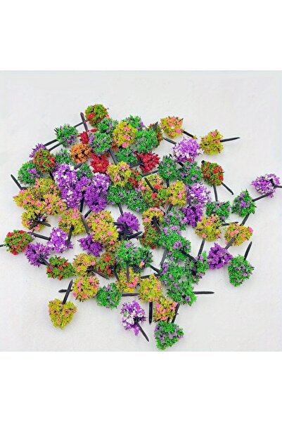 choice2 12 قطعة من الزهور الملونة المتنوعة، 12 قطعة من الأشجار المصغرة بألوان...