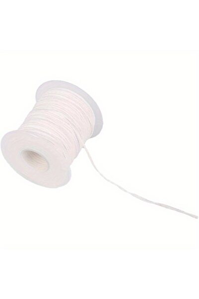 Choice فتيل شموع أبيض، قطعة واحدة، 61 متر/لفة، فتيل قطن منسوج ، بكرة فتيل لصن...