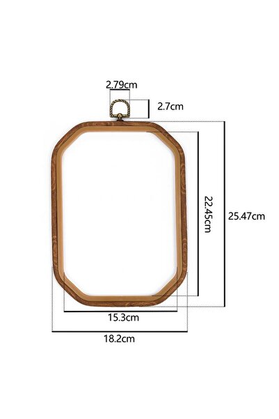 Choice12 إطار تطريز مستطيل الشكل - 18×26 سم، إطار بلاستيكي مربع بتصميم كلاسيك...