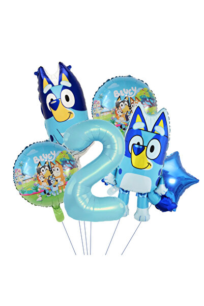Choice18 1pack A2 6pcs Bluey Bingo Balloon Set Birthday Decoration Ballo Cute...