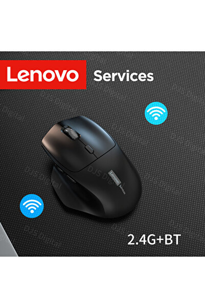 Choice ماوس لاسلكي مريح من لينوفو، أسود اللون، بتردد 2.4 جيجاهرتز، قابل لإعاد...