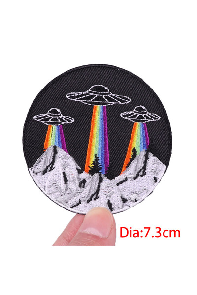 Choice16 PE7936CT UFO Embroidery Patch Mountain Camping Patch Iron On Patches...
